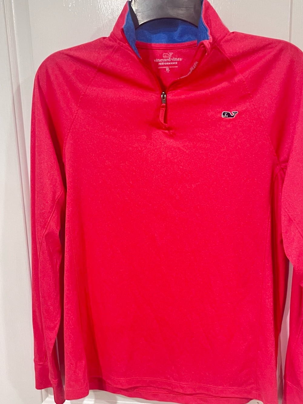 Vineyard Vines Girls' Hot Pink Performance 1/4 Zip Pullover